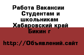 Работа Вакансии - Студентам и школьникам. Хабаровский край,Бикин г.
